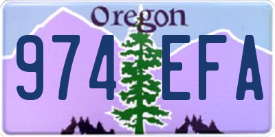 OR license plate 974EFA