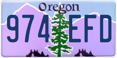 OR license plate 974EFD