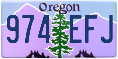 OR license plate 974EFJ