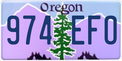 OR license plate 974EFO