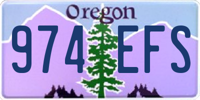 OR license plate 974EFS