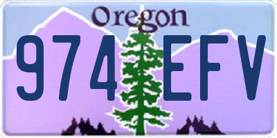 OR license plate 974EFV