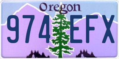 OR license plate 974EFX