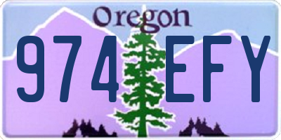 OR license plate 974EFY