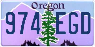 OR license plate 974EGD