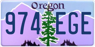 OR license plate 974EGE