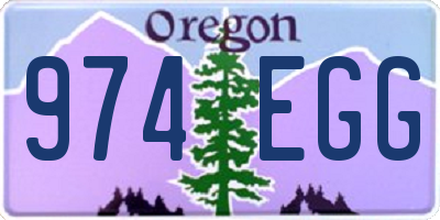 OR license plate 974EGG