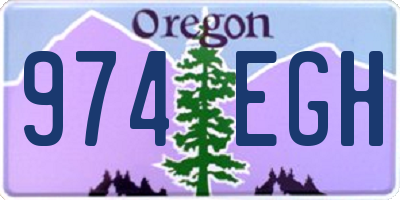 OR license plate 974EGH