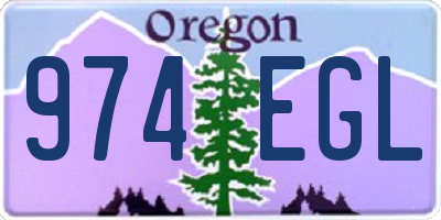 OR license plate 974EGL