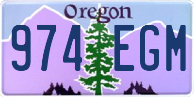 OR license plate 974EGM