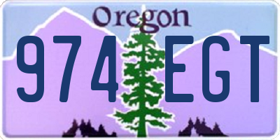 OR license plate 974EGT