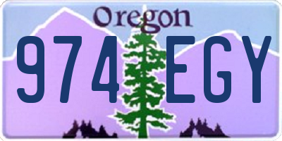 OR license plate 974EGY