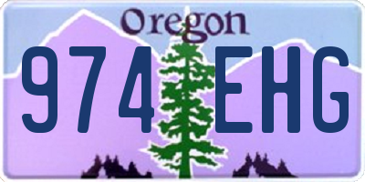 OR license plate 974EHG