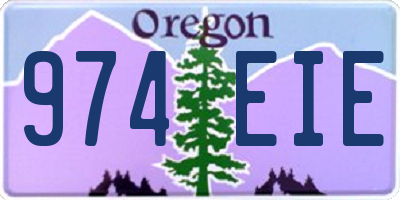 OR license plate 974EIE