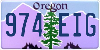 OR license plate 974EIG