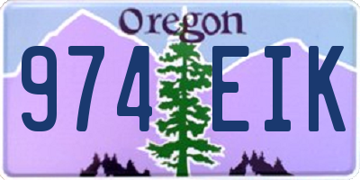 OR license plate 974EIK