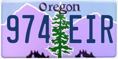 OR license plate 974EIR