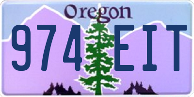 OR license plate 974EIT