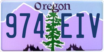 OR license plate 974EIV