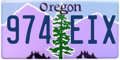 OR license plate 974EIX
