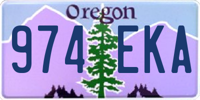 OR license plate 974EKA