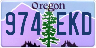 OR license plate 974EKD