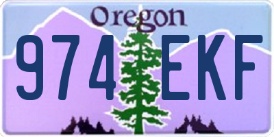OR license plate 974EKF