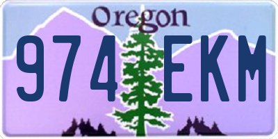 OR license plate 974EKM