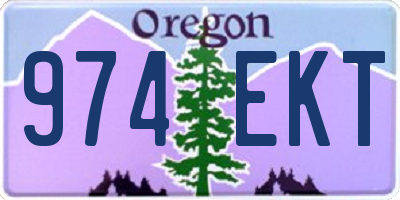 OR license plate 974EKT