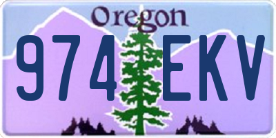 OR license plate 974EKV