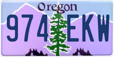 OR license plate 974EKW