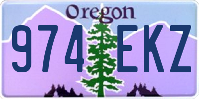 OR license plate 974EKZ
