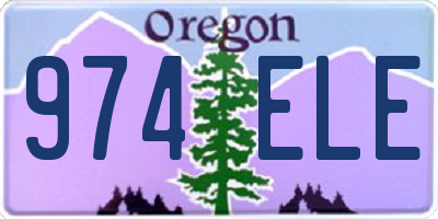 OR license plate 974ELE
