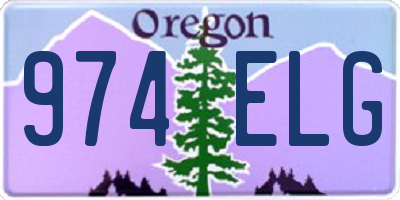 OR license plate 974ELG