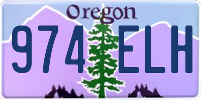 OR license plate 974ELH