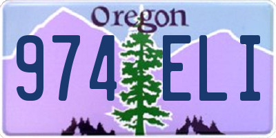 OR license plate 974ELI