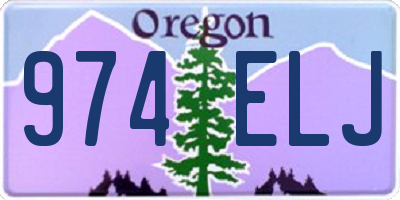 OR license plate 974ELJ