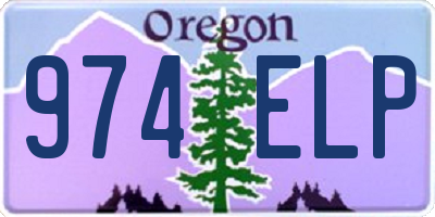 OR license plate 974ELP
