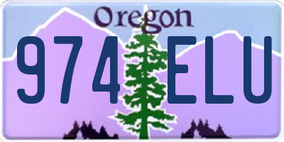 OR license plate 974ELU