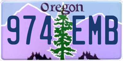 OR license plate 974EMB