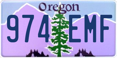 OR license plate 974EMF