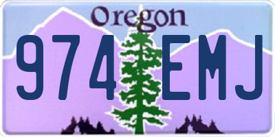 OR license plate 974EMJ