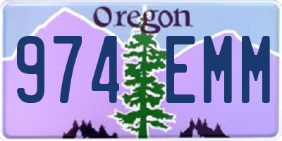 OR license plate 974EMM