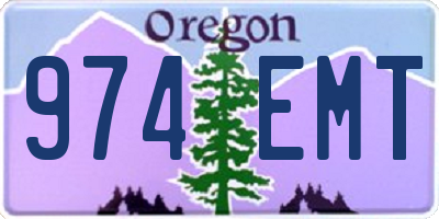OR license plate 974EMT