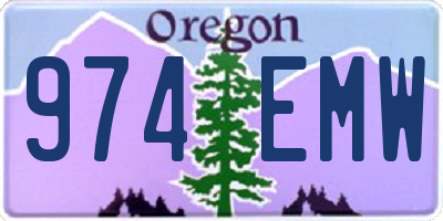 OR license plate 974EMW