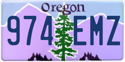 OR license plate 974EMZ