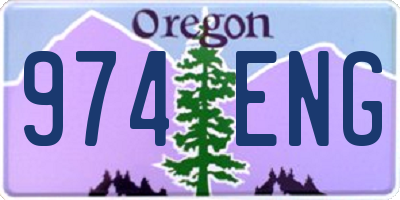 OR license plate 974ENG