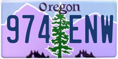 OR license plate 974ENW