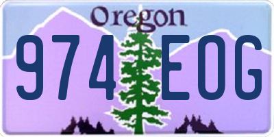 OR license plate 974EOG