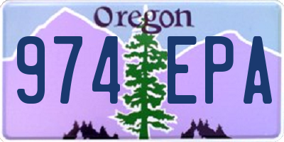 OR license plate 974EPA